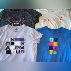 Girls Under Armour shirts lot of 4